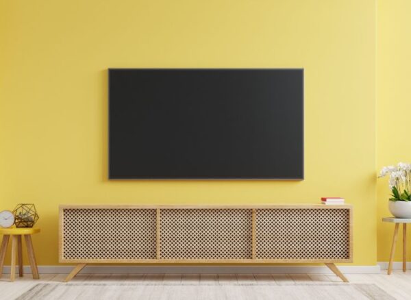 Lovely Space Mounted TV in Living Room
